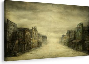 Egy nyugati város képe (90x60 cm)