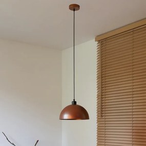 Duolla - IRONLINE zsinóros függőlámpa 1xE27/15W/230V átmérő 27 cm réz/fekete