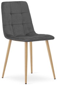 Sötétszürke bársony szék KARA