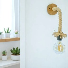 Brilagi - Fali lámpa KOS 1xE27/60W/230V bükkfa