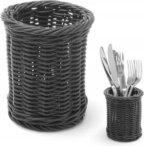 Kosár Evőeszköztartó Rendszerező Kerek Vendéglátóipari Fekete Hendi