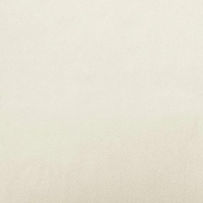 krémszínű bársonypad háttámlával 119,5 x 64,5 x 75 cm