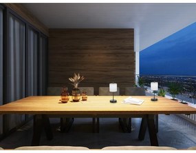 Fekete-fehér LED dimmelhető asztali lámpa (magasság 34,5 cm) Riva – Fischer &amp; Honsel