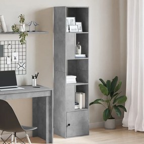 betonszürke szerelt fa könyvespolc 40 x 36 x 189 cm