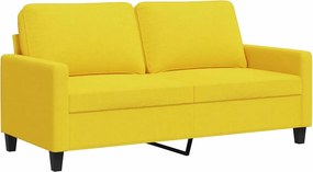 vidaXL 2 személyes világossárga szövet kanapé 140 cm
