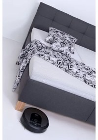 MARIA kárpitozott ágy matraccal és tágas tárolóhellyel, 180x200 cm, szürke