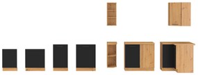 Alsó konyhaszekrény  a mosogatóhoz Miraluna (artisan tölgy + matt fekete). 1062370