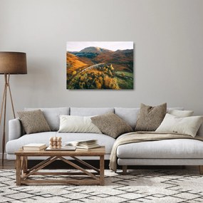 Híd képe a skót völgyben (üvegen) (70x50 cm)