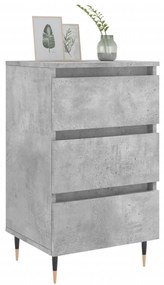 2 db betonszürke szerelt fa éjjeliszekrény 40x35x69 cm