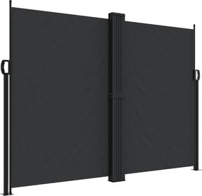 vidaXL fekete behúzható oldalsó napellenző 180 x 1200 cm
