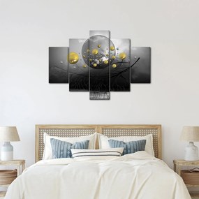 Arany absztrakt gömbök képe (150x105 cm)