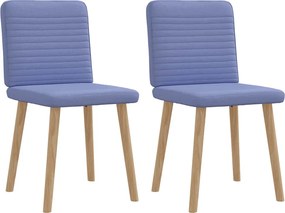 vidaXL étkezőszékek 2 db Jeans kék szövet