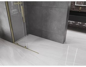 Mexen Velar, nyílásba tolóajtó Walk-In 90 cm, 8 mm átlátszó üveg, arany fényes, 871-090-000-03-50