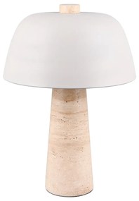Fehér-bézs asztali lámpa fém búrával (magasság 41 cm) Timba – Trio Select