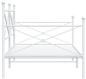 kanapéágy matrac nélkül fehér 100x200 cm acél