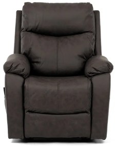 Elektromos vezérlésű barna vintage dönthető fotel. TV-5874 BR