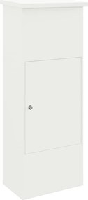 vidaXL Csomagzáró doboz tárolóval Fehér 44,5 x 29 x 110,5 cm Acél