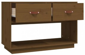 mézbarna tömör fenyőfa TV-szekrény 90x40x60 cm