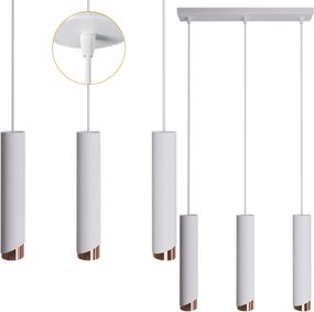 Bragi függőlámpa 3 pontos, 3XGU10 fehér réz modern Cső