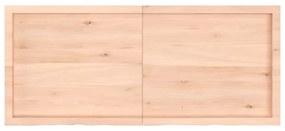 kezeletlen tömör tölgyfa fali polc 140x60x(2-4) cm