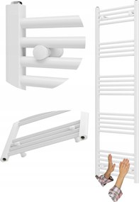 Fürdőszobai Radiátor Fehér Létra 50x160 cm Radiátor Szerelés 180° Breno