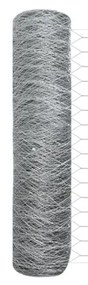 Kerti Kerítés Készlet 2 db-os Horganyzott acél 25 x 0,5 m Tartós