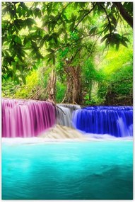 Poszterek 80x120 Színes vízesés