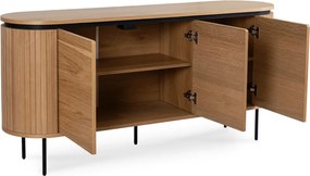 Komód 160 cm méretben, háromajtós kivitelben, tölgy színben BECK