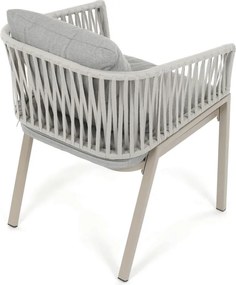 Kerti szék, fém, polyrattan, bézs, AZC-S1430 CRM