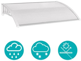 Műanyag előtető több méretben és színben-120x90 cm-fehér