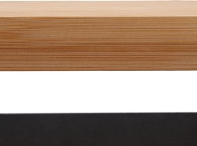 4 polcos állvány, természetes/fekete, NAOKO