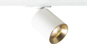 RENDL DARIO egyáramkörös sínre fehér szálcsiszolt sárgaréz 230V LED GU10 9W