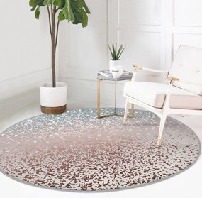 Szürke-rézszínű mosható-robotporszívóval tisztítható kerek szőnyeg ø 100 cm Comfort – Mila Home