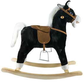 Hintaszék, hanghatással, magasság 78 cm, fa, fekete