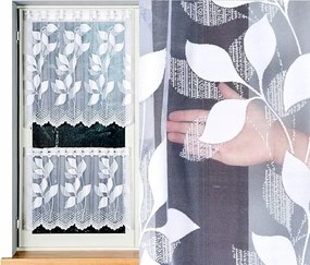 Jacquard függöny Martyna mintás 150x50cm irigység (kész) szegéllyel