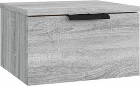 vidaXL szürke sonoma falra szerelhető éjjeliszekrény 34 x 30 x 20 cm