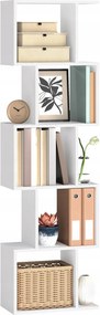 Vasagle Könyvespolc, 6 szintes, 24x40x159 cm tároló állvány