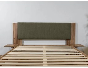 Zöld franciaágy ágyráccsal 140x190 cm Lior – Bobochic Paris