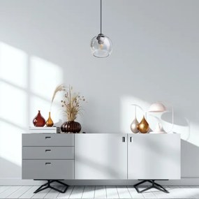 Csillár zsinóron LATIL 1xE27/60W/230V fekete