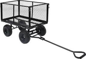 vidaXL fekete kerti kézikocsi 350 kg