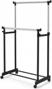 Praktikus ruhaállvány, stabil, állítható, 2 szintes