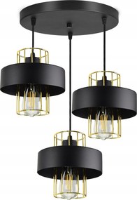 Függő lámpa Csillár Plafon Fekete Fehér Loft