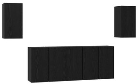 TV szekrény garnitúra 7 pcs Musta tammi 30.5 x 30 x 60 cm