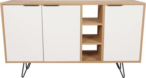 Clara Console - Oak, White