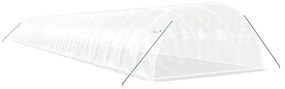 fehér acélvázas melegház 88 m² 22x4x2 m