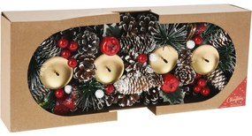 Adventi gyertyatartó Pine, 40 x 15 x 8 cm