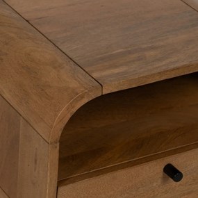 Natúr színű mangófa éjjeliszekrény Mahón – Ixia