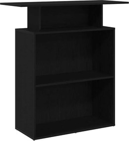 vidaXL fekete, rétegelt fa recepciós asztal 100 x 40 x 104 cm