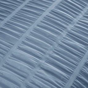 Kék kétszemélyes-hosszabbított krepp ágyneműhuzat 230x220 cm Seersucker – Catherine Lansfield