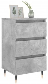 2 db betonszürke szerelt fa éjjeliszekrény 40x35x69 cm